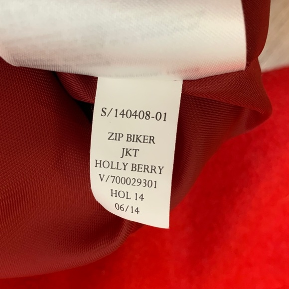 Gap Red Wool Blend Moto Jacket - Picture 6 of 8